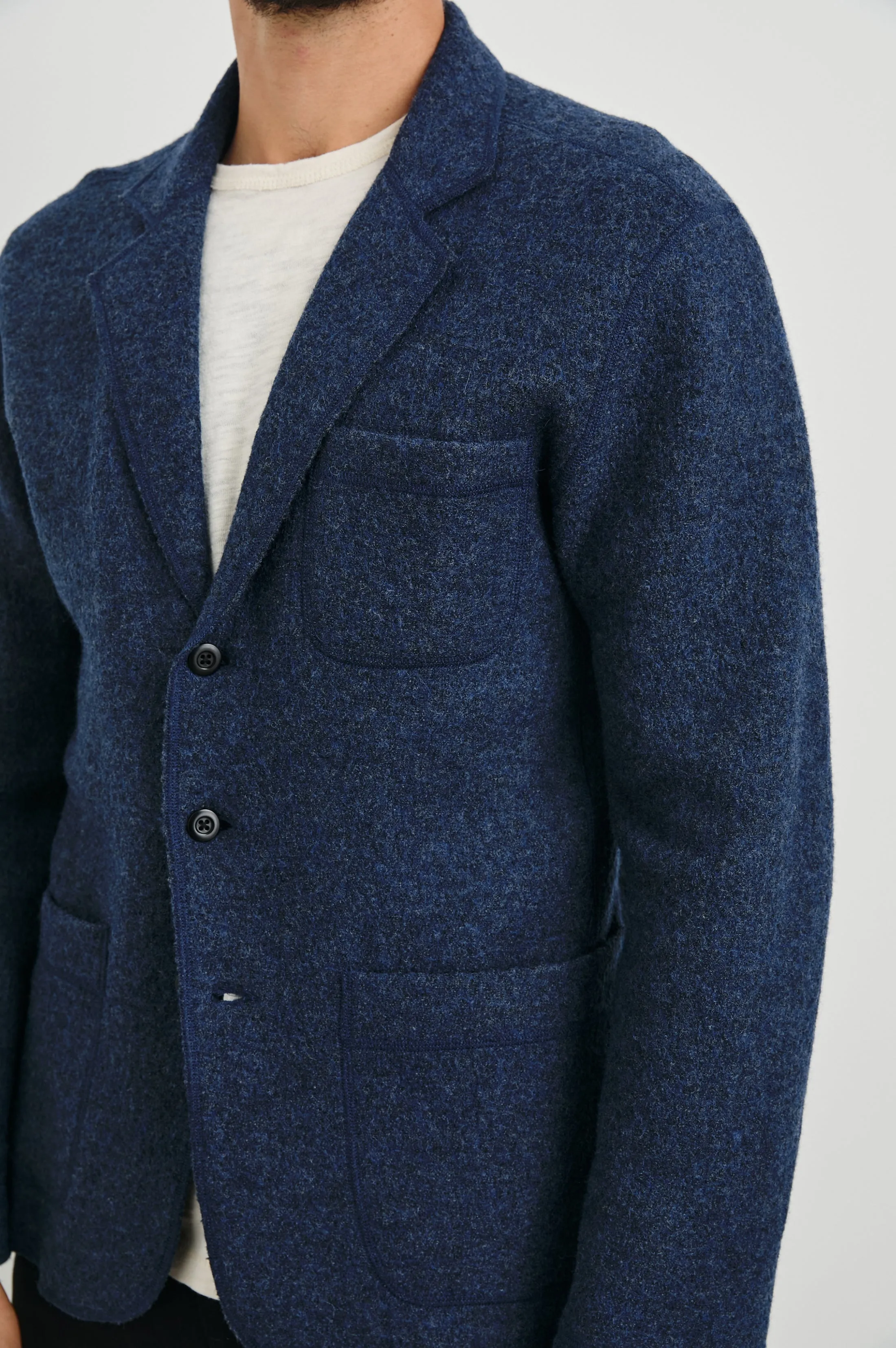 PIERRE BLAZER - BLUE MELANGE Rails