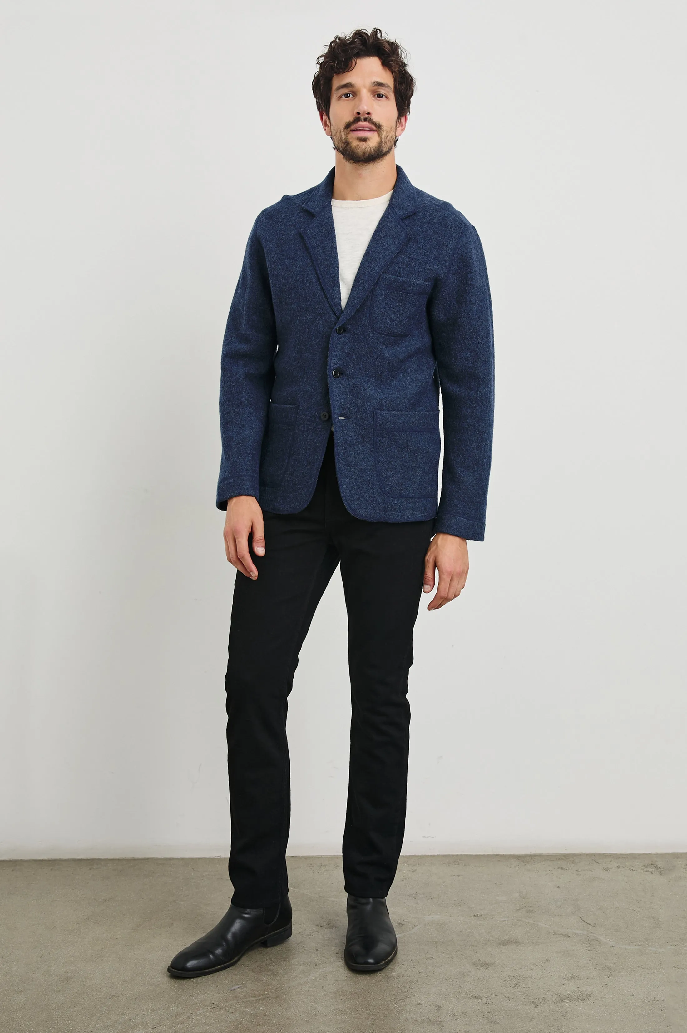 PIERRE BLAZER - BLUE MELANGE Rails