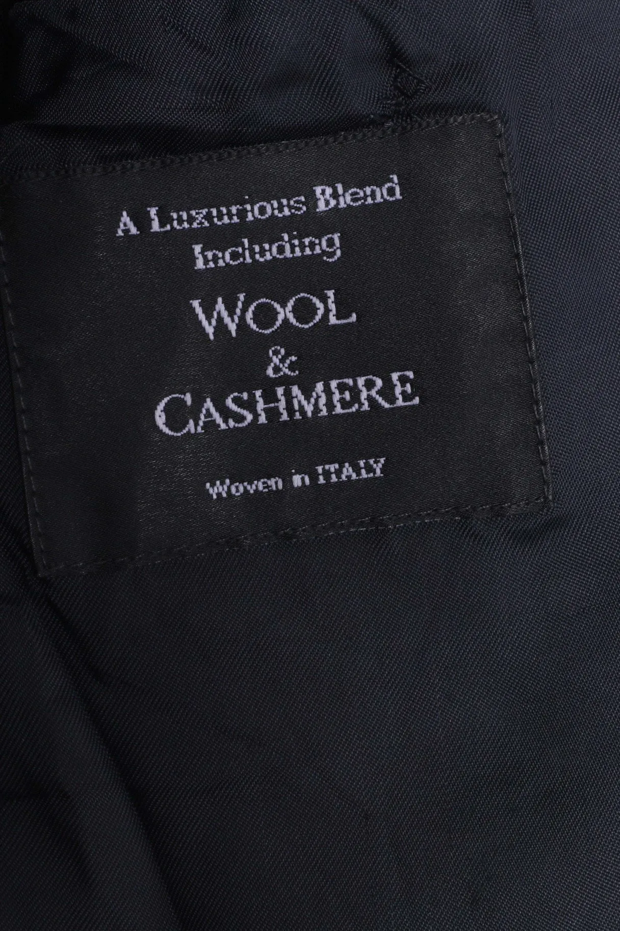 Pierre Cardin Mens 36R S Coat Navy Wool Cashmere Blend Double Breasted