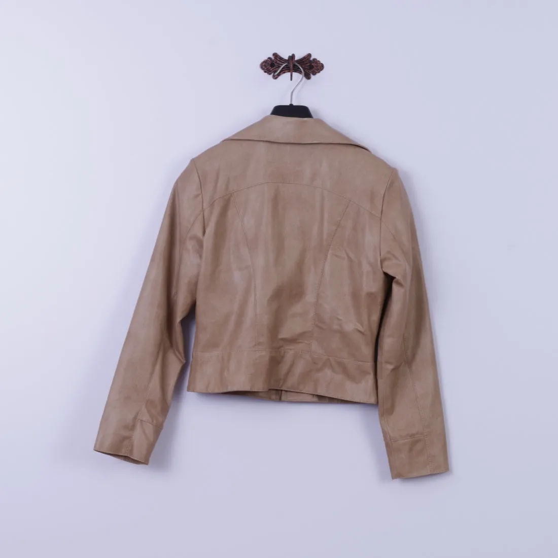 Pina Colada Womens 38 S Jacket Beige PVC Scandinavian Design Zip Up Top