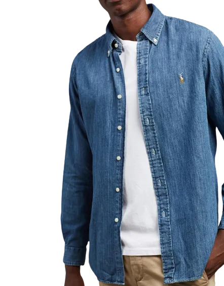 Polo Ralph Lauren - Custom Fit Denim Shirt - Blue Denim