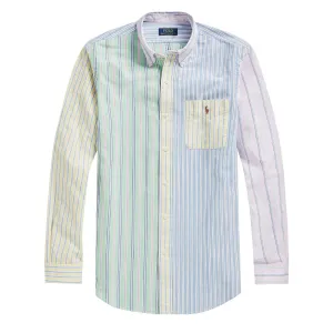 Polo Ralph Lauren Custom Fit Striped Oxford Fun Shirt Fancy Stripe