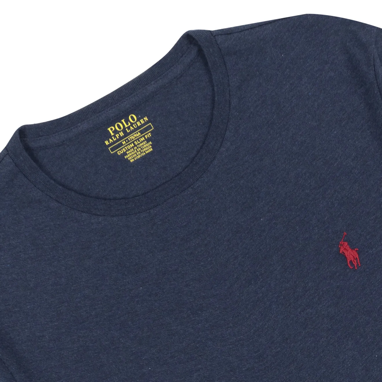 Polo Ralph Lauren Custom Slim Fit Cotton T-Shirt Medieval Blue Heather