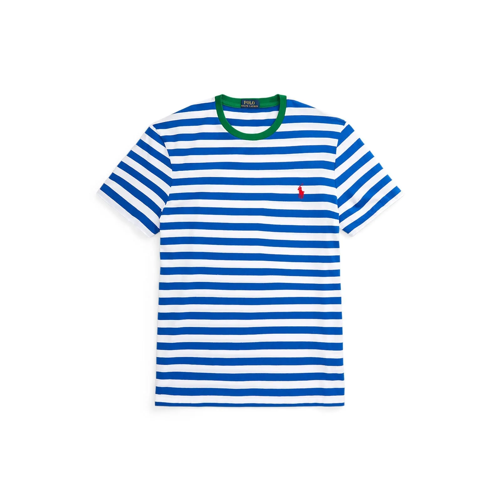 Polo Ralph Lauren - Custom Slim Fit Striped Jersey T-Shirt - Pacific Royal/White