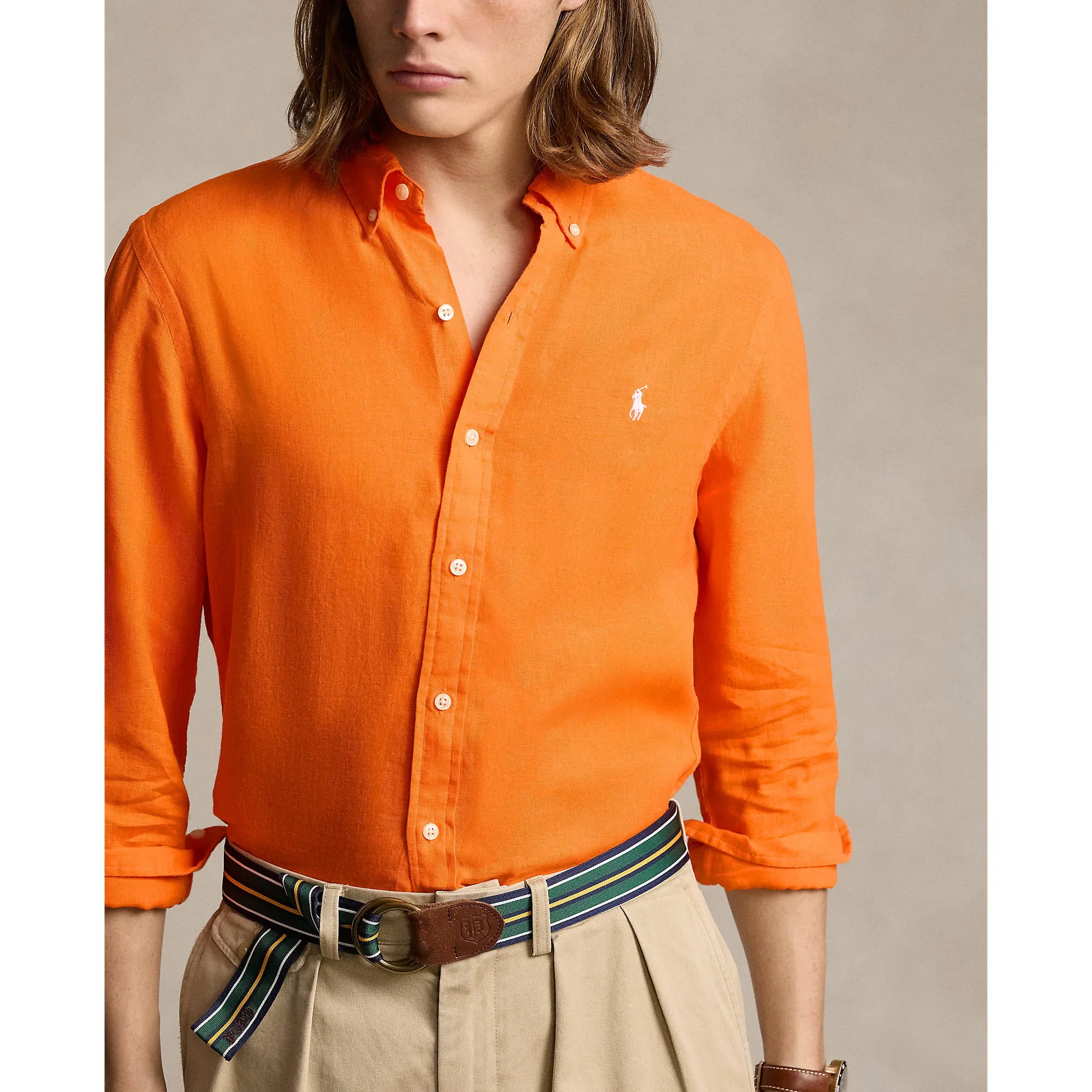 Polo Ralph Lauren - Linen Shirt - Bright Signal Orange