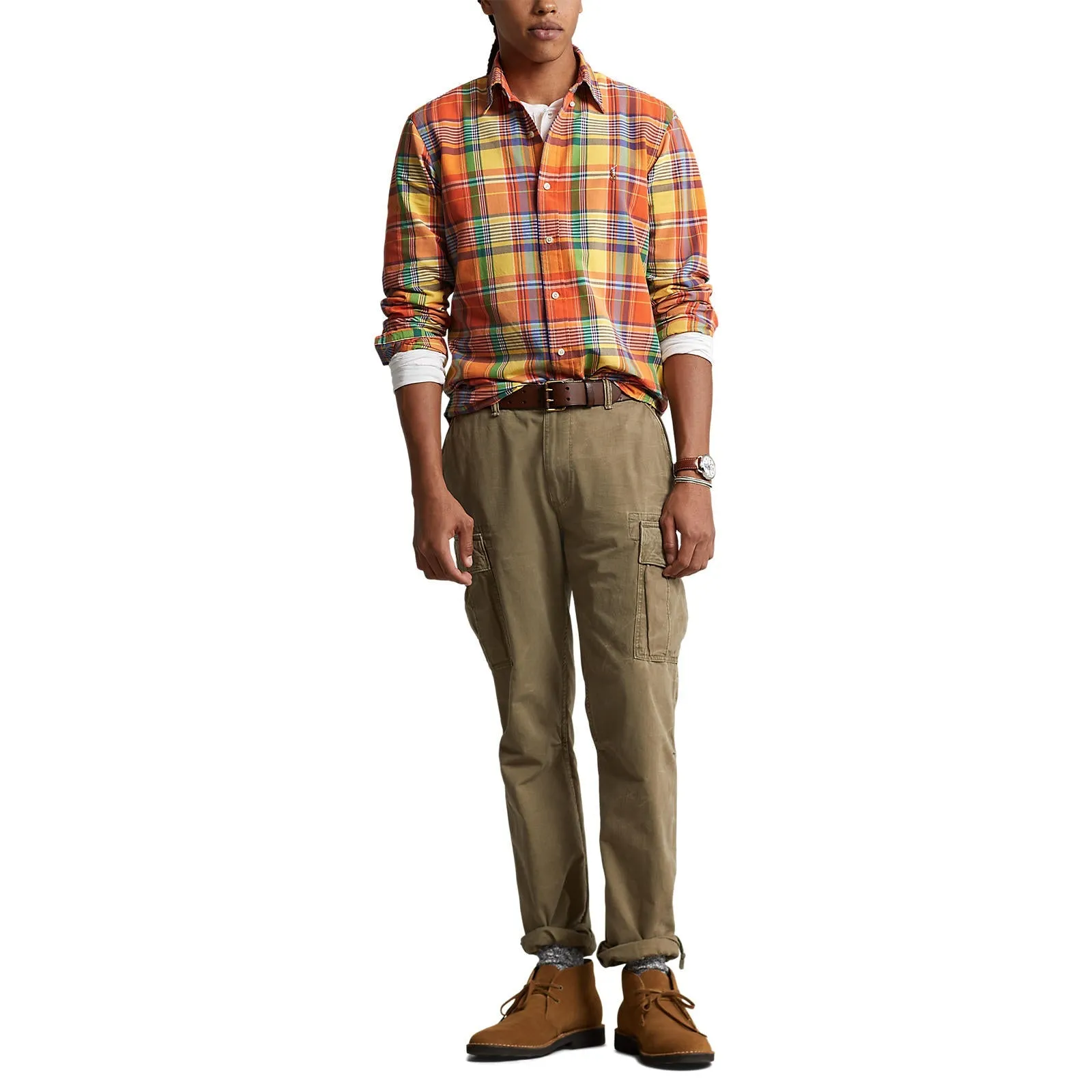 Polo Ralph Lauren - Oxford Shirt  - Orange/Yellow Multi-Coloured Check