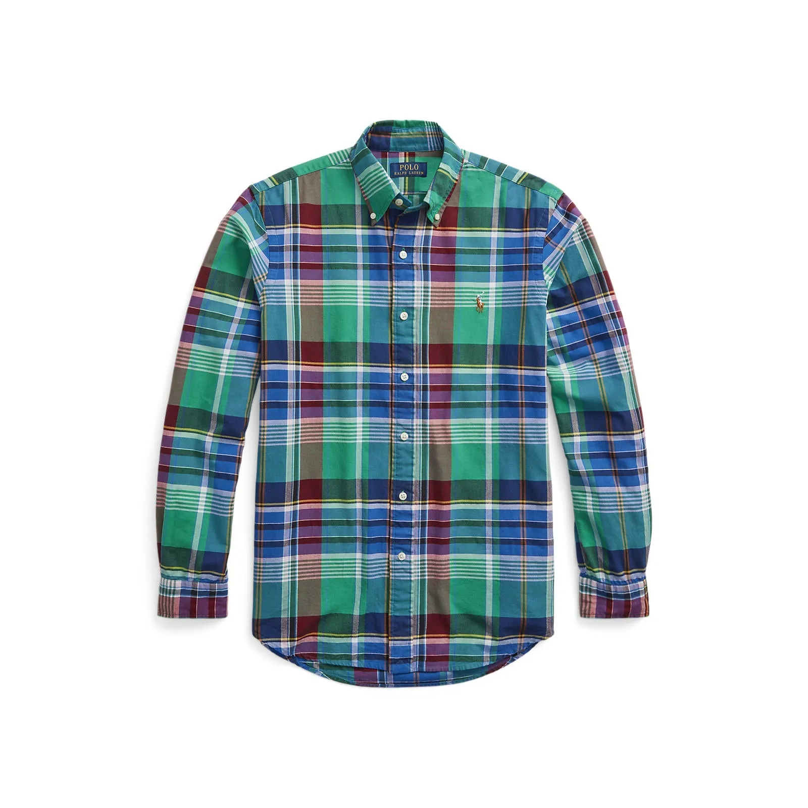 Polo Ralph Lauren - Oxford Shirt - Plaid - Bright Green, Blue, Red