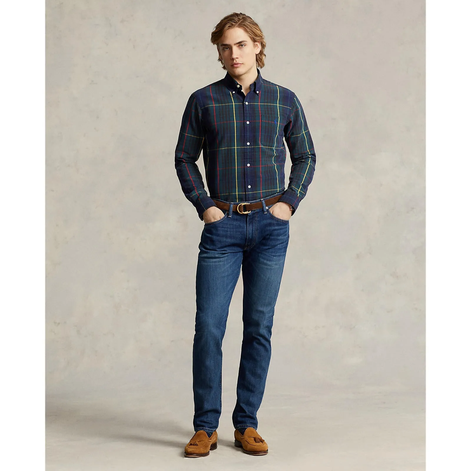 Polo Ralph Lauren - Oxford Shirt - Plaid - Green/Navy