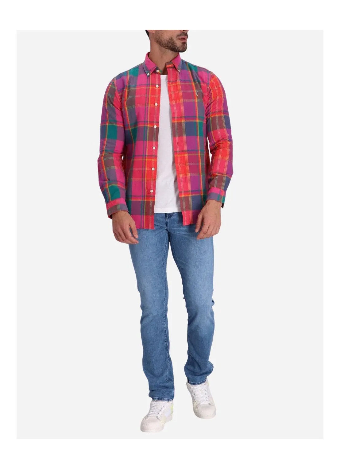 Polo Ralph Lauren - Oxford Shirt - Plaid - Pink, Orange, Multi