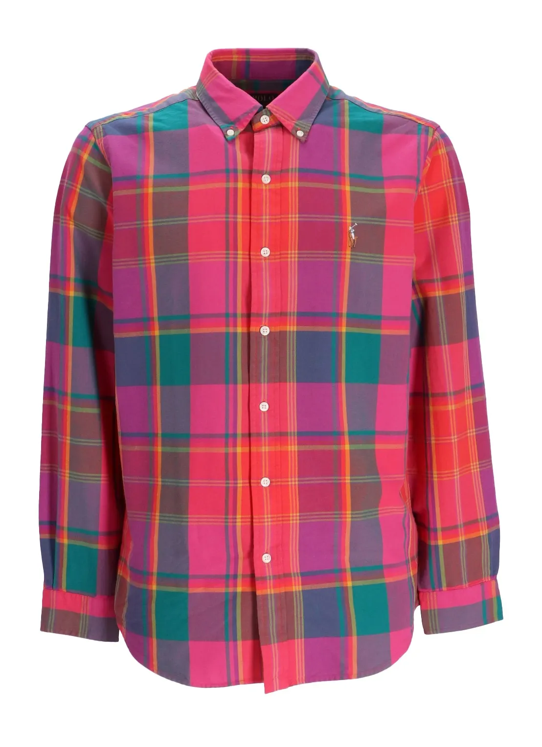 Polo Ralph Lauren - Oxford Shirt - Plaid - Pink, Orange, Multi
