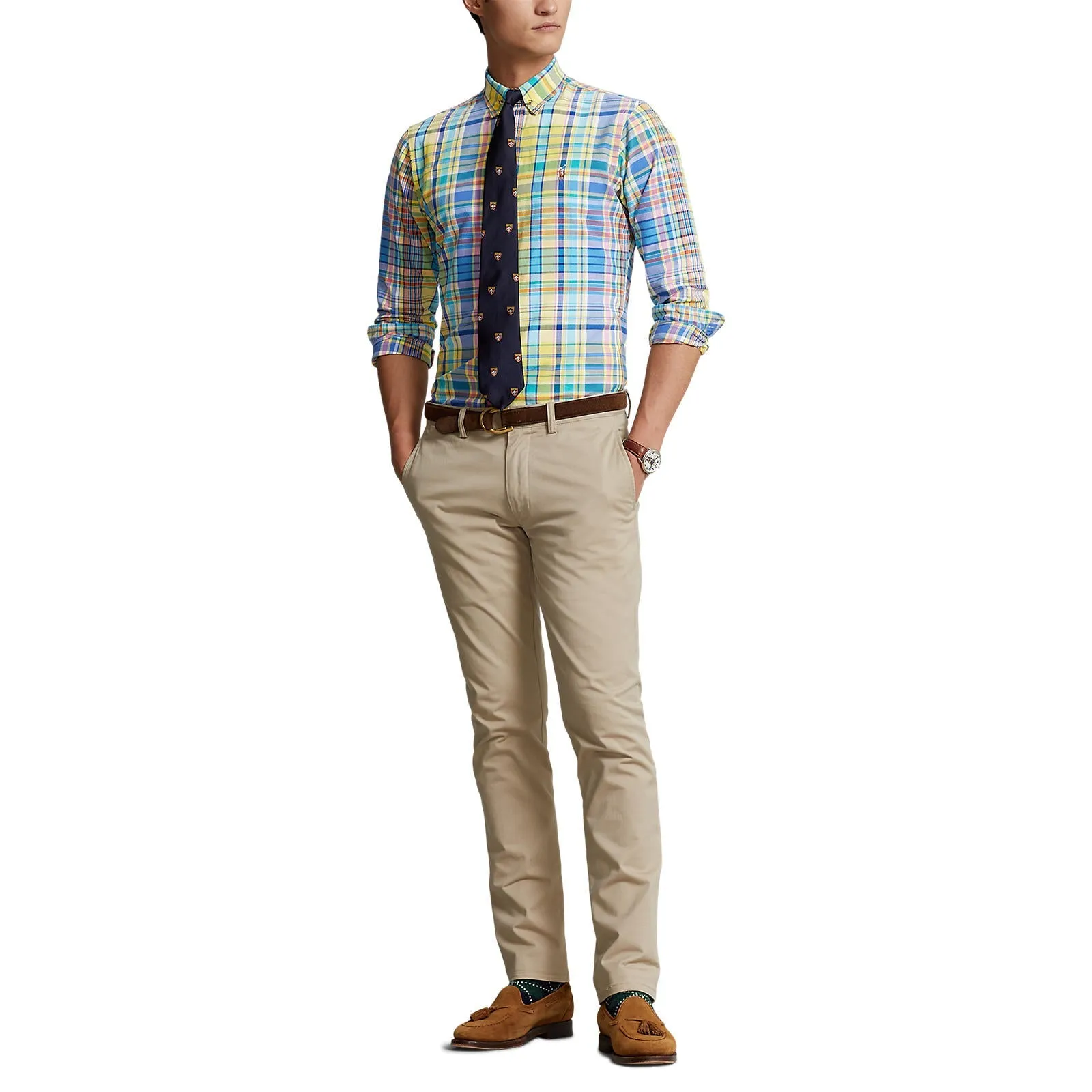 Polo Ralph Lauren - Oxford Shirt - Plaid - Yellow/Turquoise Multi