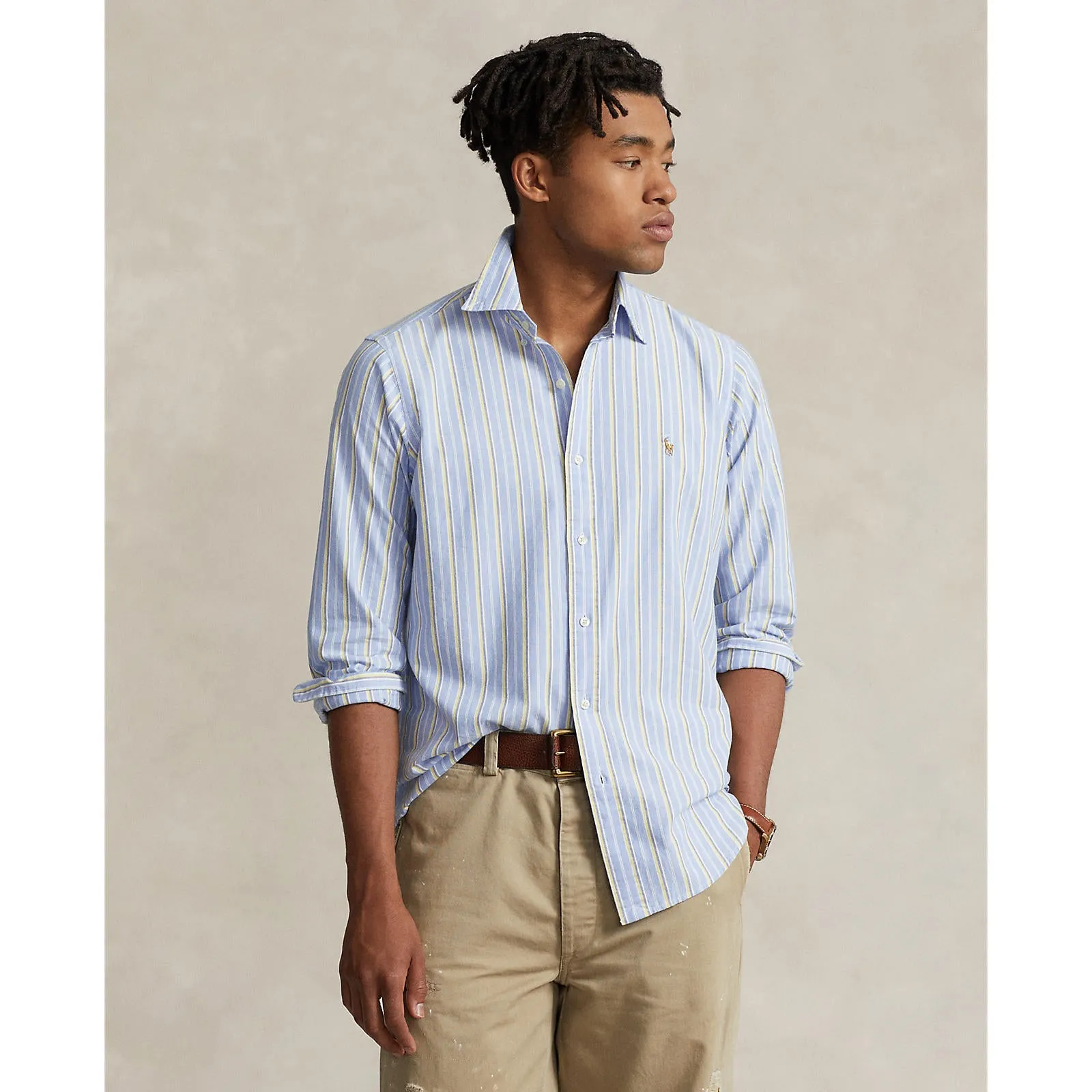 Polo Ralph Lauren - Oxford Shirt - Stripe - Blue, Yellow & White