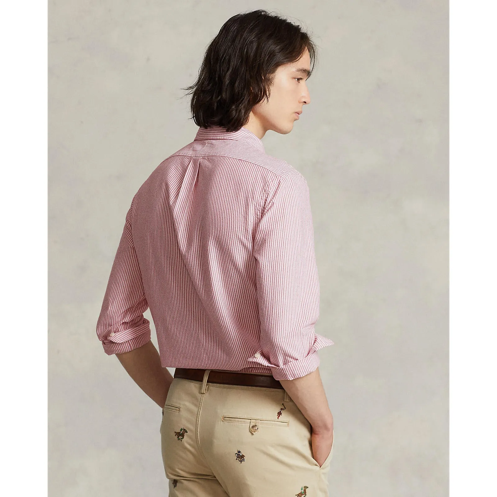 Polo Ralph Lauren - Oxford Shirt - Stripe - Burgundy / White