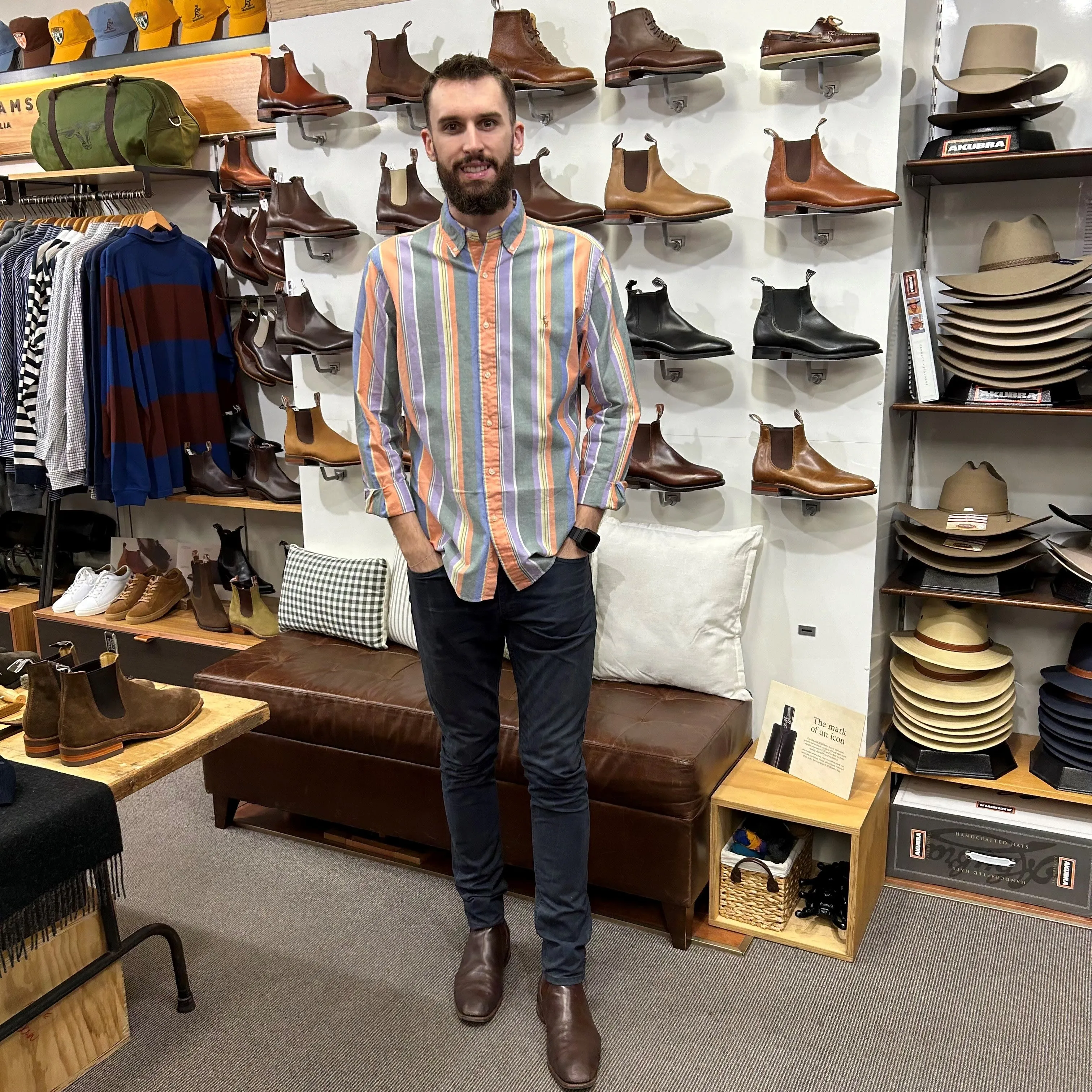 Polo Ralph Lauren - Oxford Shirt - Stripe - Orange, Green, Purple Multi