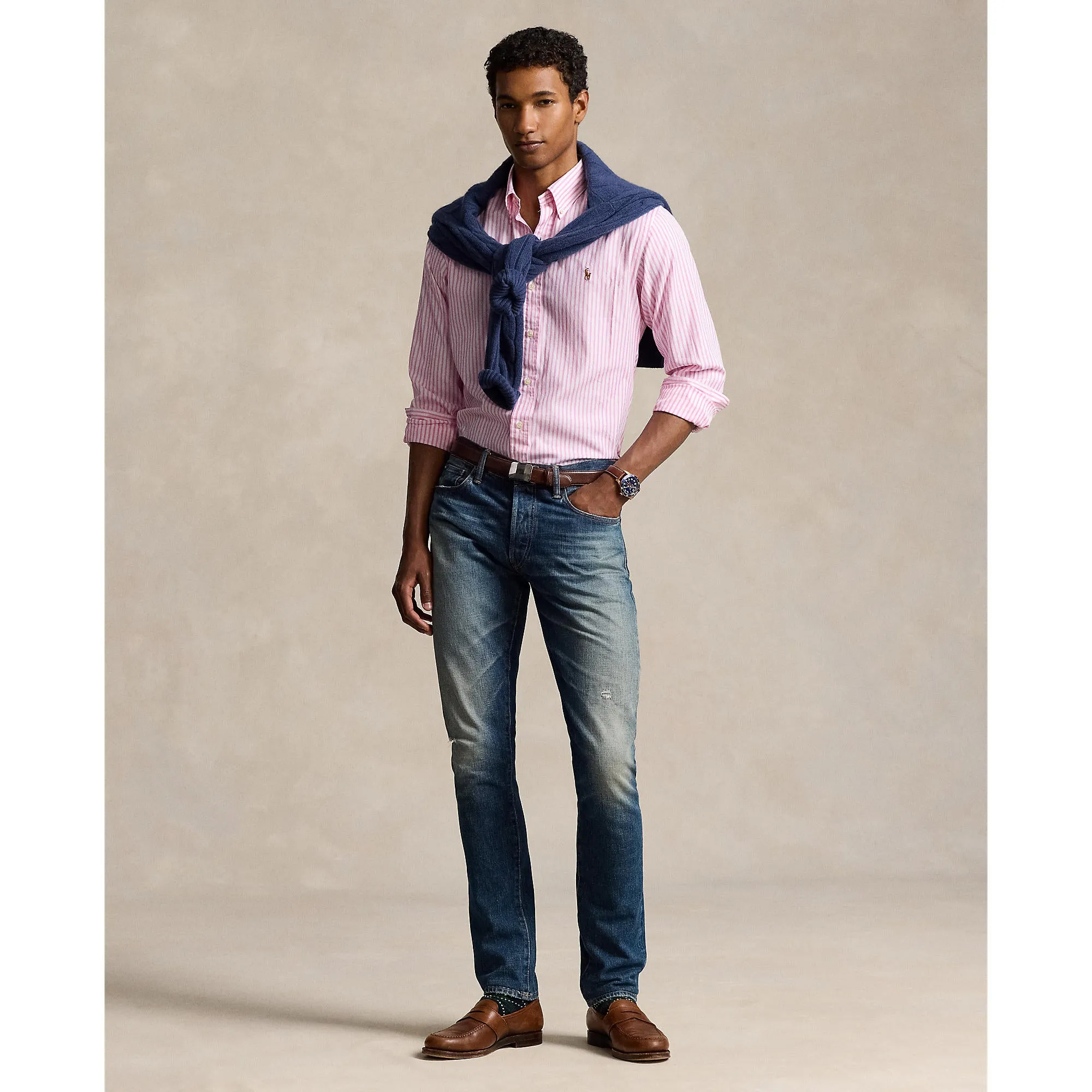 Polo Ralph Lauren - Oxford Shirt - Stripe - Pink & White