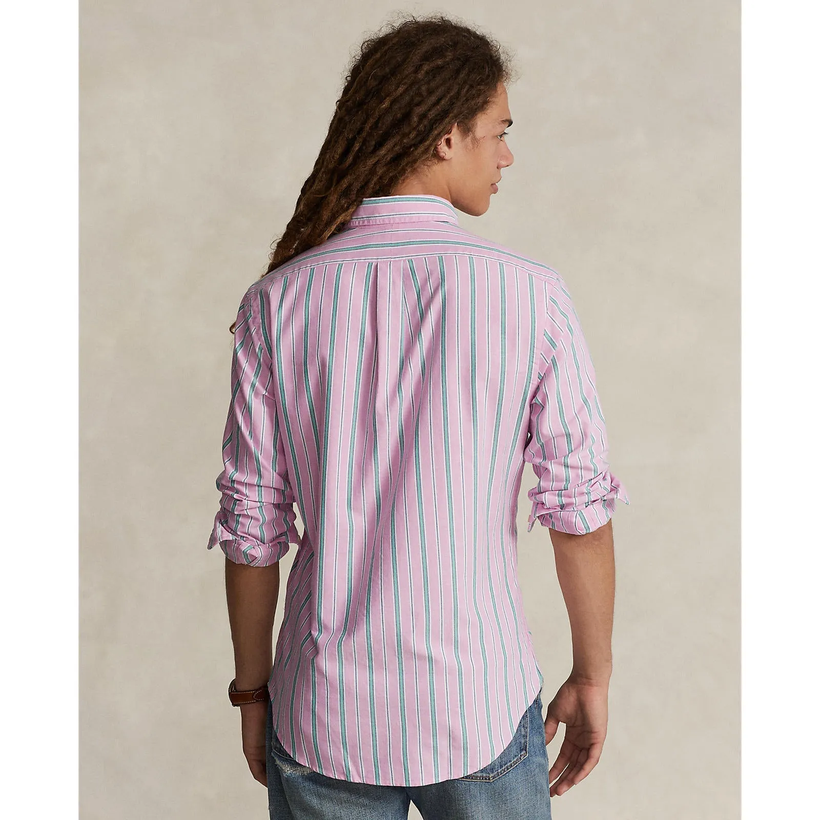 Polo Ralph Lauren - Oxford Shirt - Stripe - Pink, Green & White