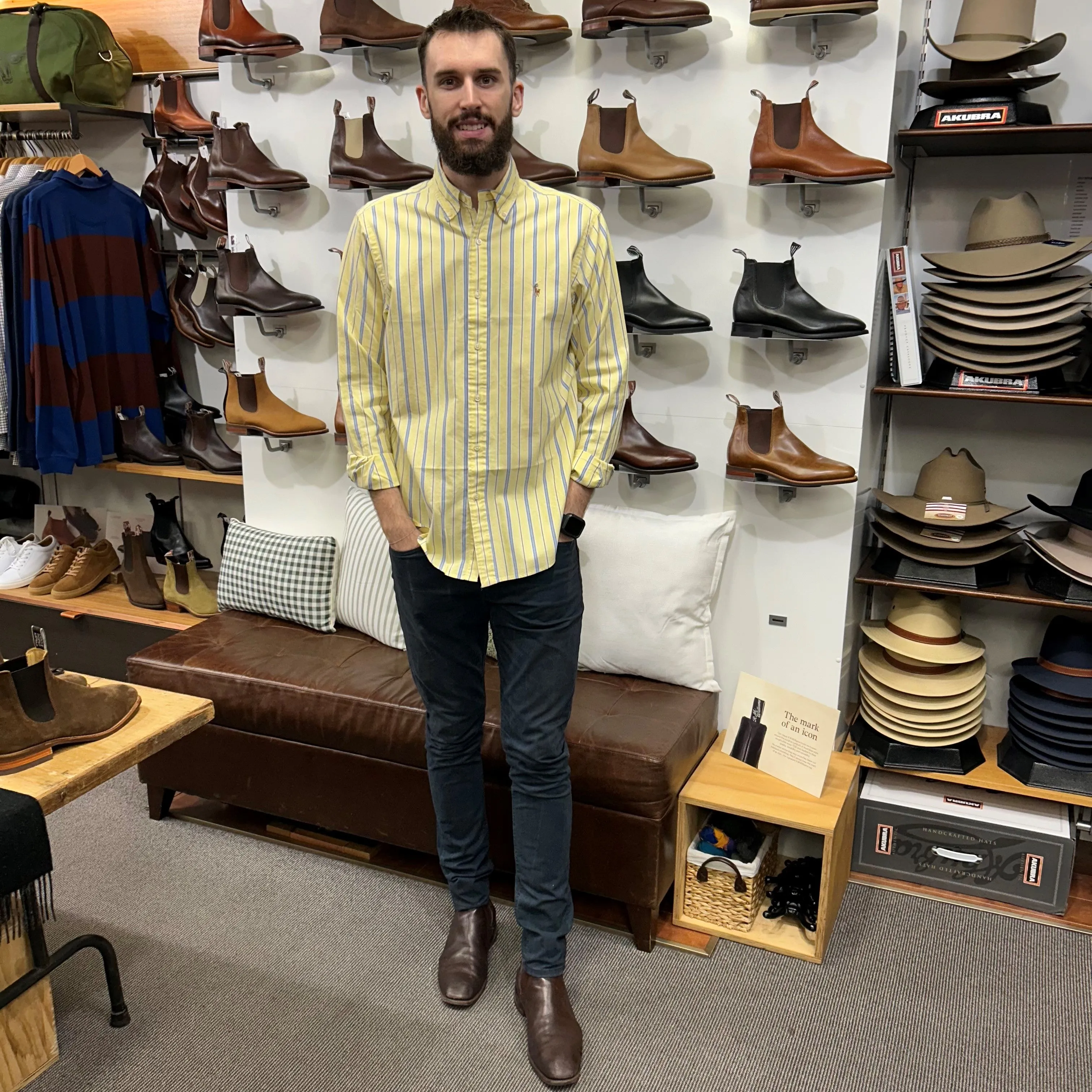 Polo Ralph Lauren - Oxford Shirt -  Stripe - Yellow, Blue, White