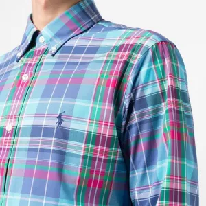 Polo Ralph Lauren - Poplin Shirt - Check - Turquoise/Pink Multi