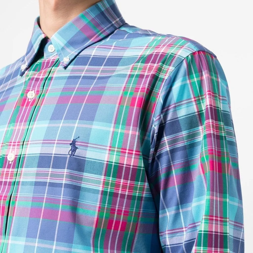 Polo Ralph Lauren - Poplin Shirt - Check - Turquoise/Pink Multi