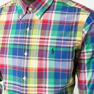Polo Ralph Lauren - Poplin Stretch Custom Fit Shirt - Check - Royal/Navy Multi