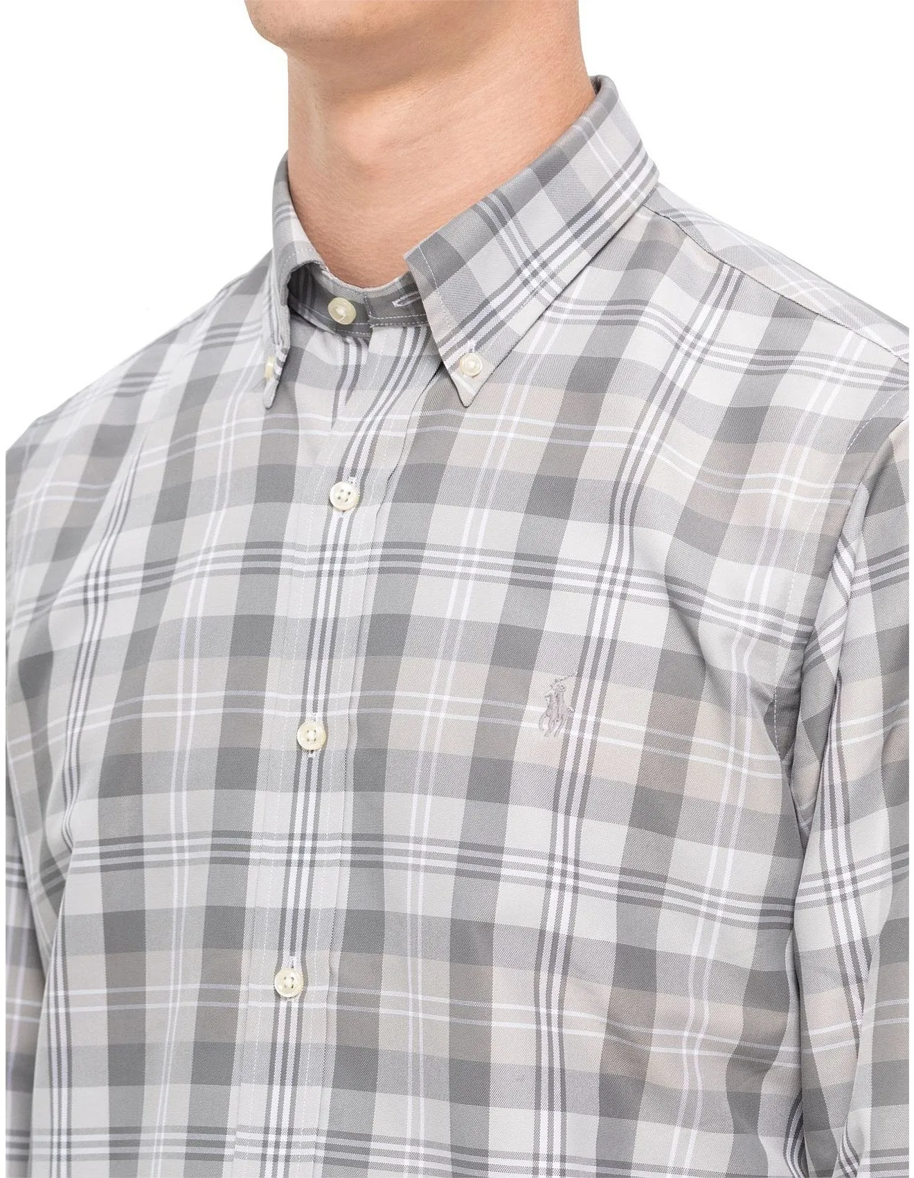 Polo Ralph Lauren - Poplin Stretch Shirt - Check - Grey & White
