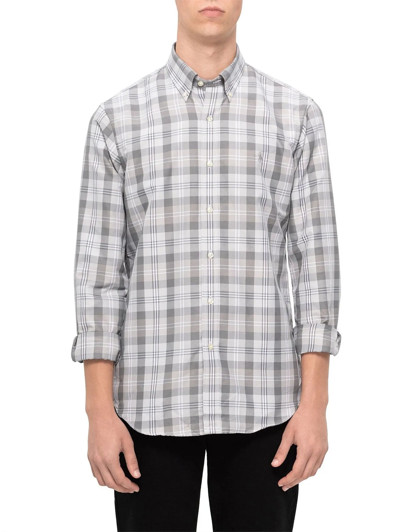 Polo Ralph Lauren - Poplin Stretch Shirt - Check - Grey & White