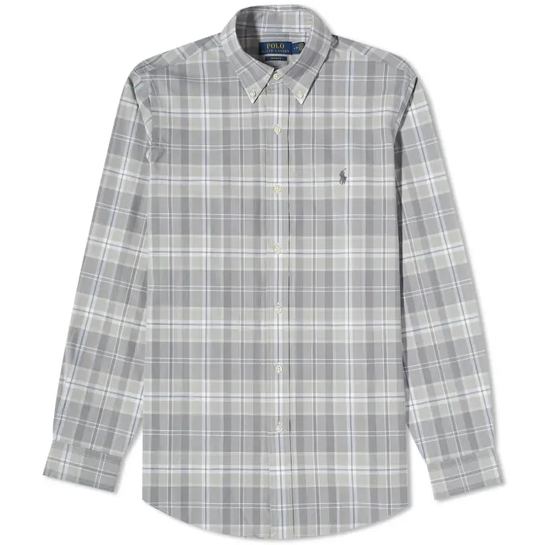 Polo Ralph Lauren - Poplin Stretch Shirt - Check - Grey & White