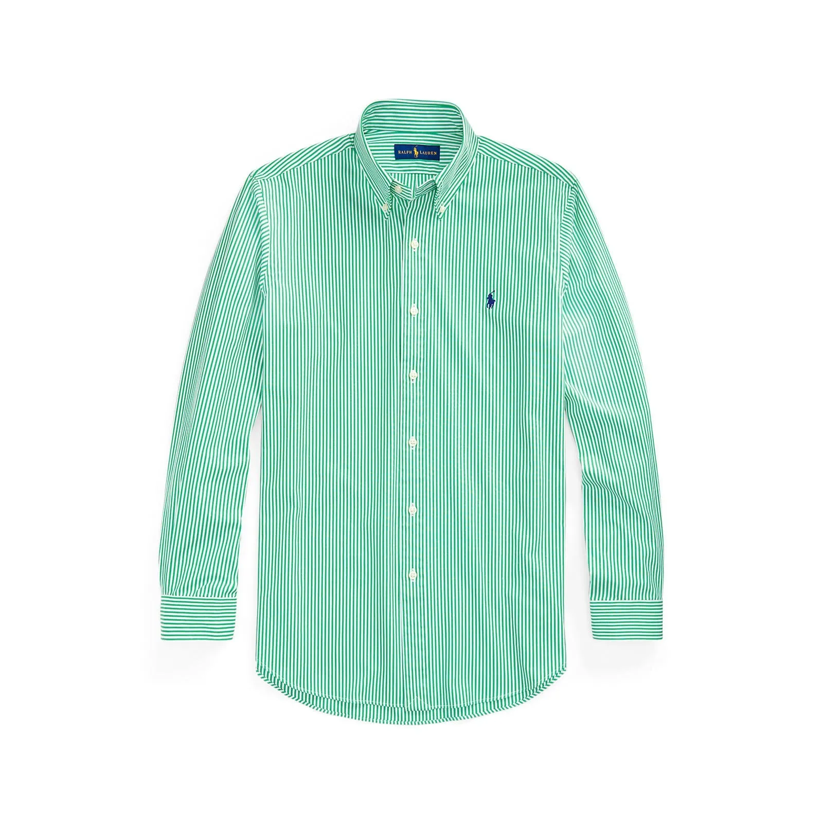 Polo Ralph Lauren - Poplin Stretch Shirt - Stripe - Golf Green/White