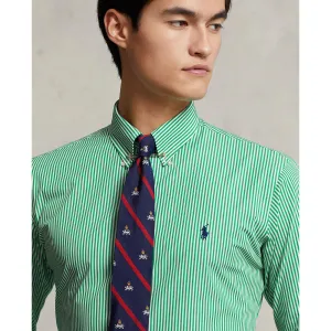Polo Ralph Lauren - Poplin Stretch Shirt - Stripe - Golf Green/White