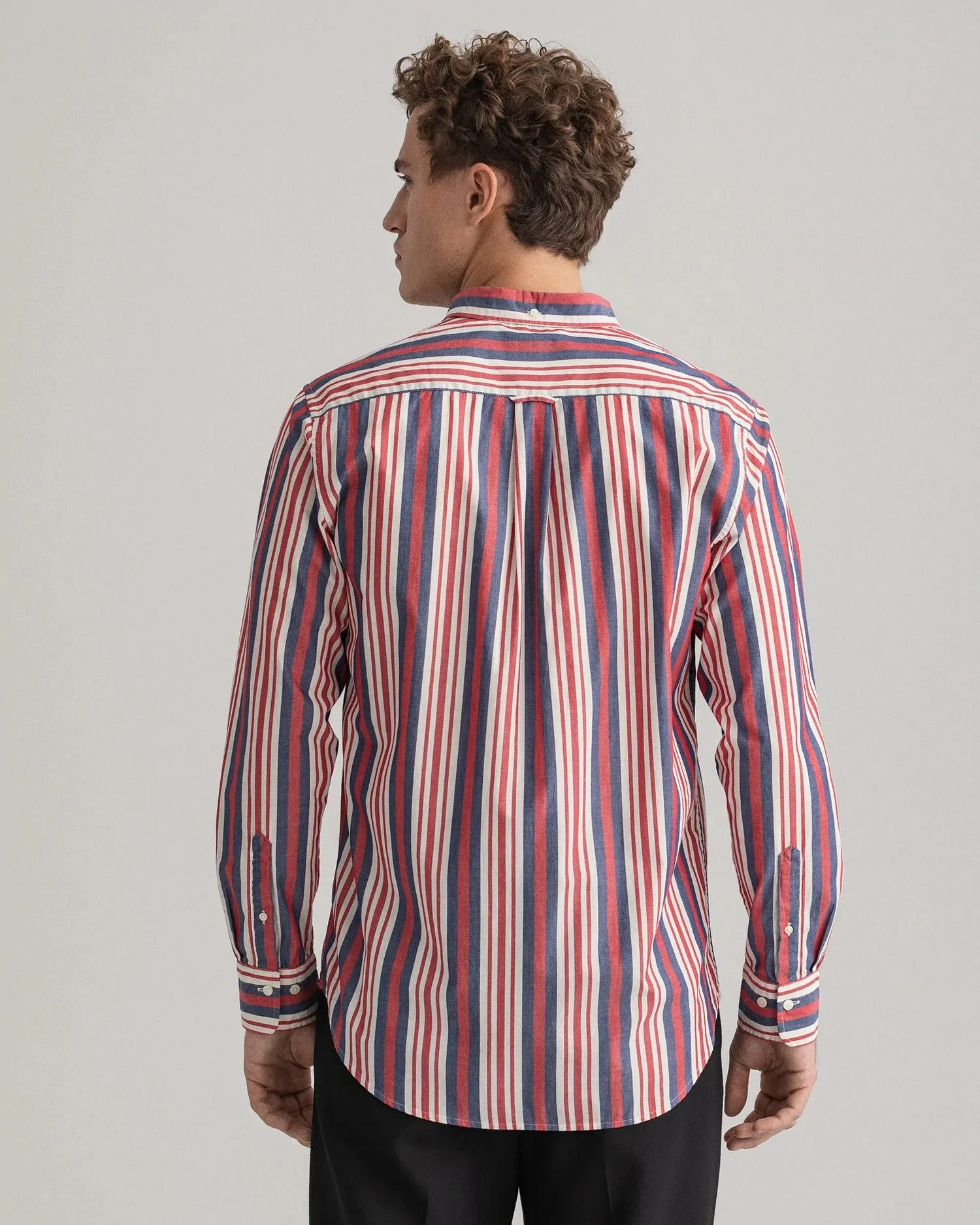 Poplin Stripe Shirt - Green | Red