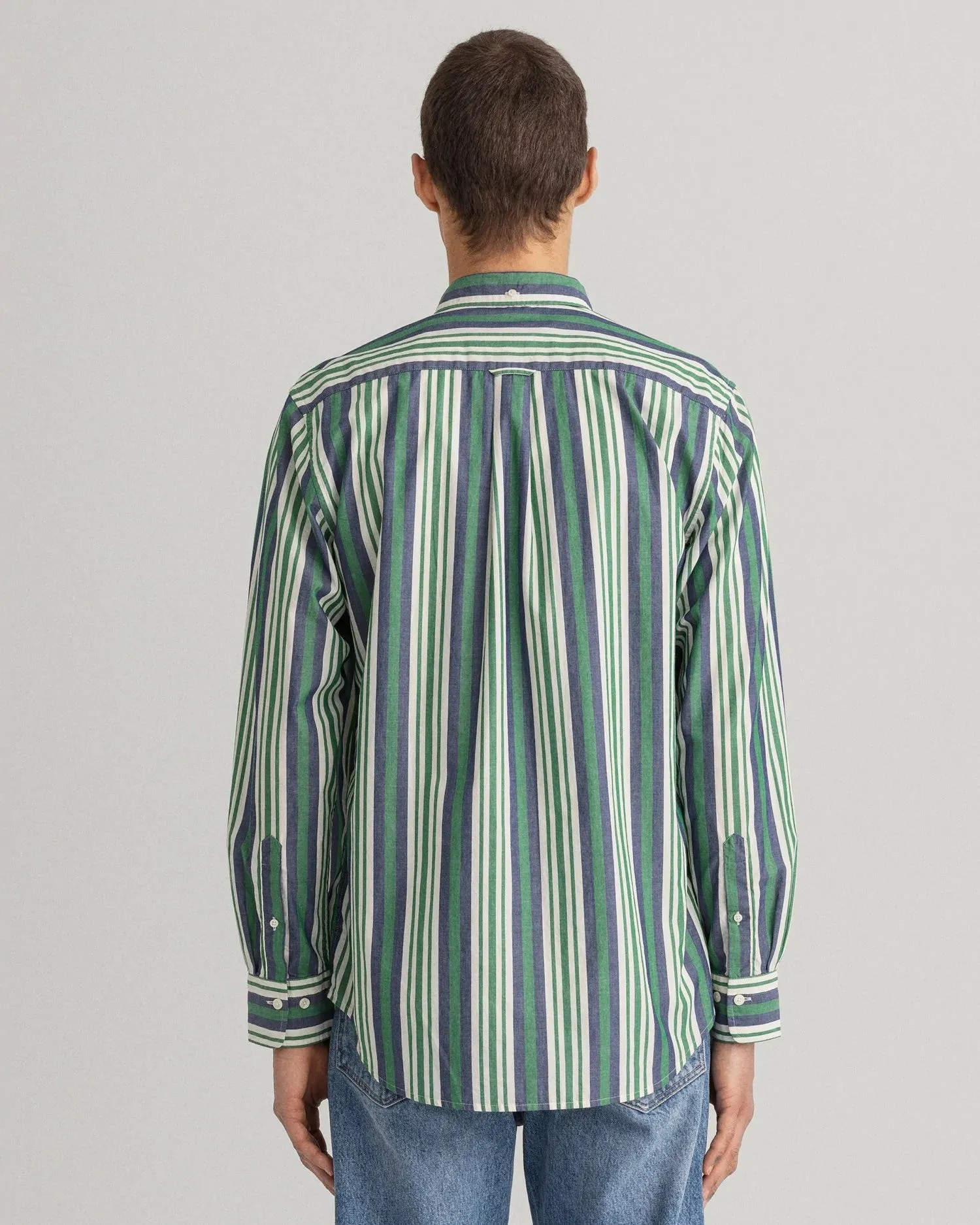 Poplin Stripe Shirt - Green | Red