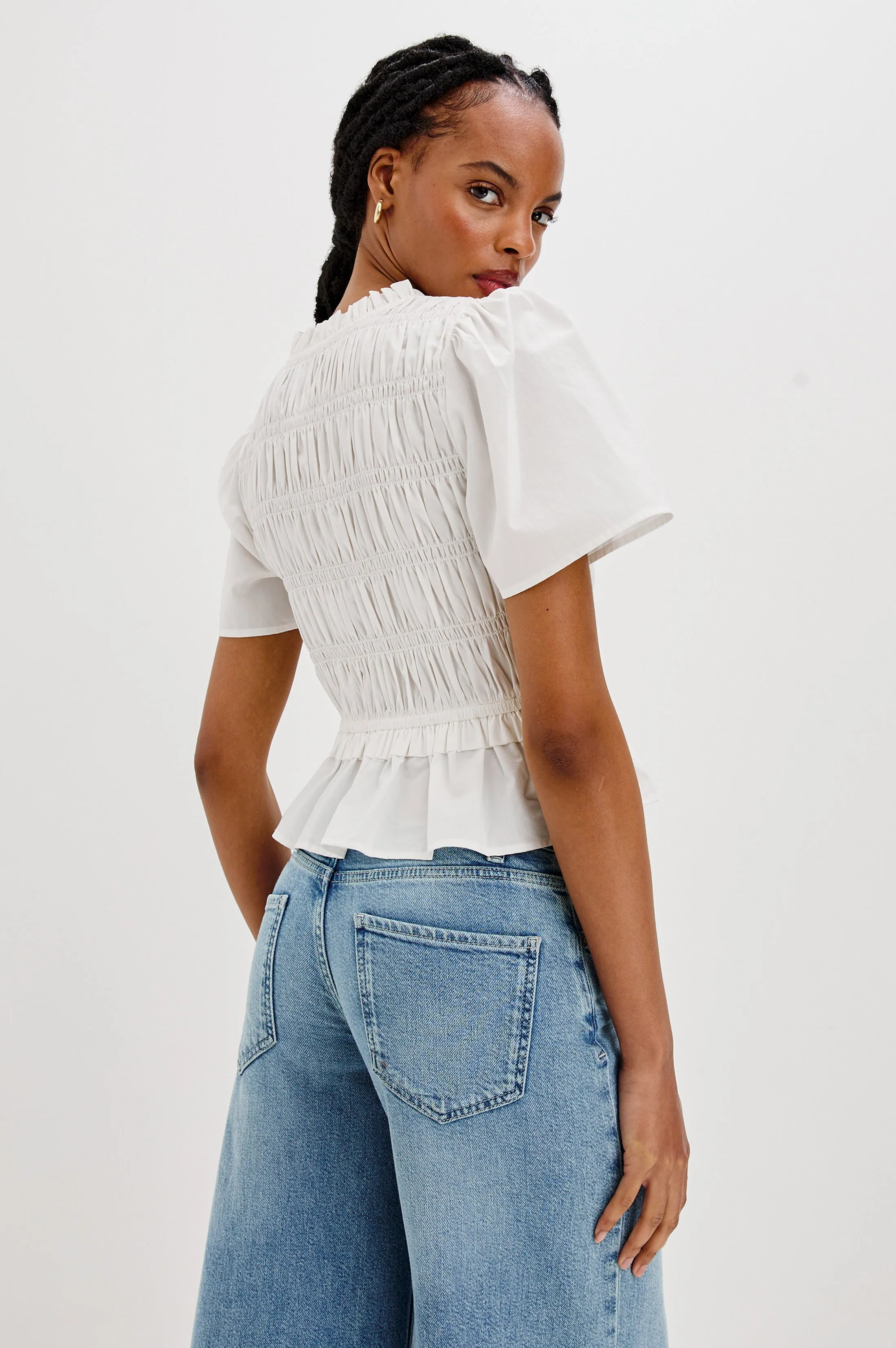 PORTIA TOP - WHITE Rails