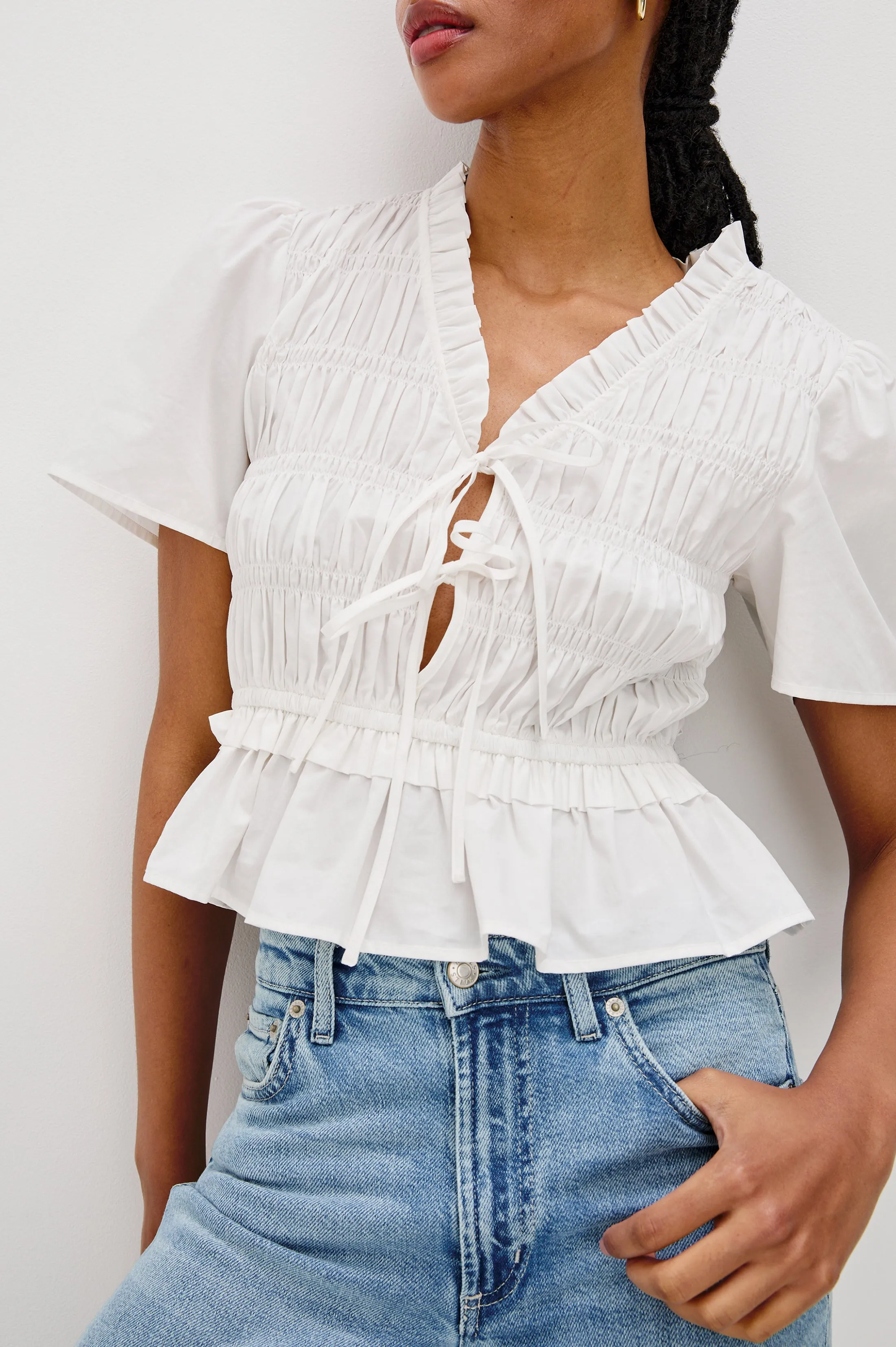 PORTIA TOP - WHITE Rails