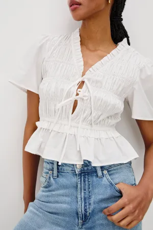 PORTIA TOP - WHITE Rails