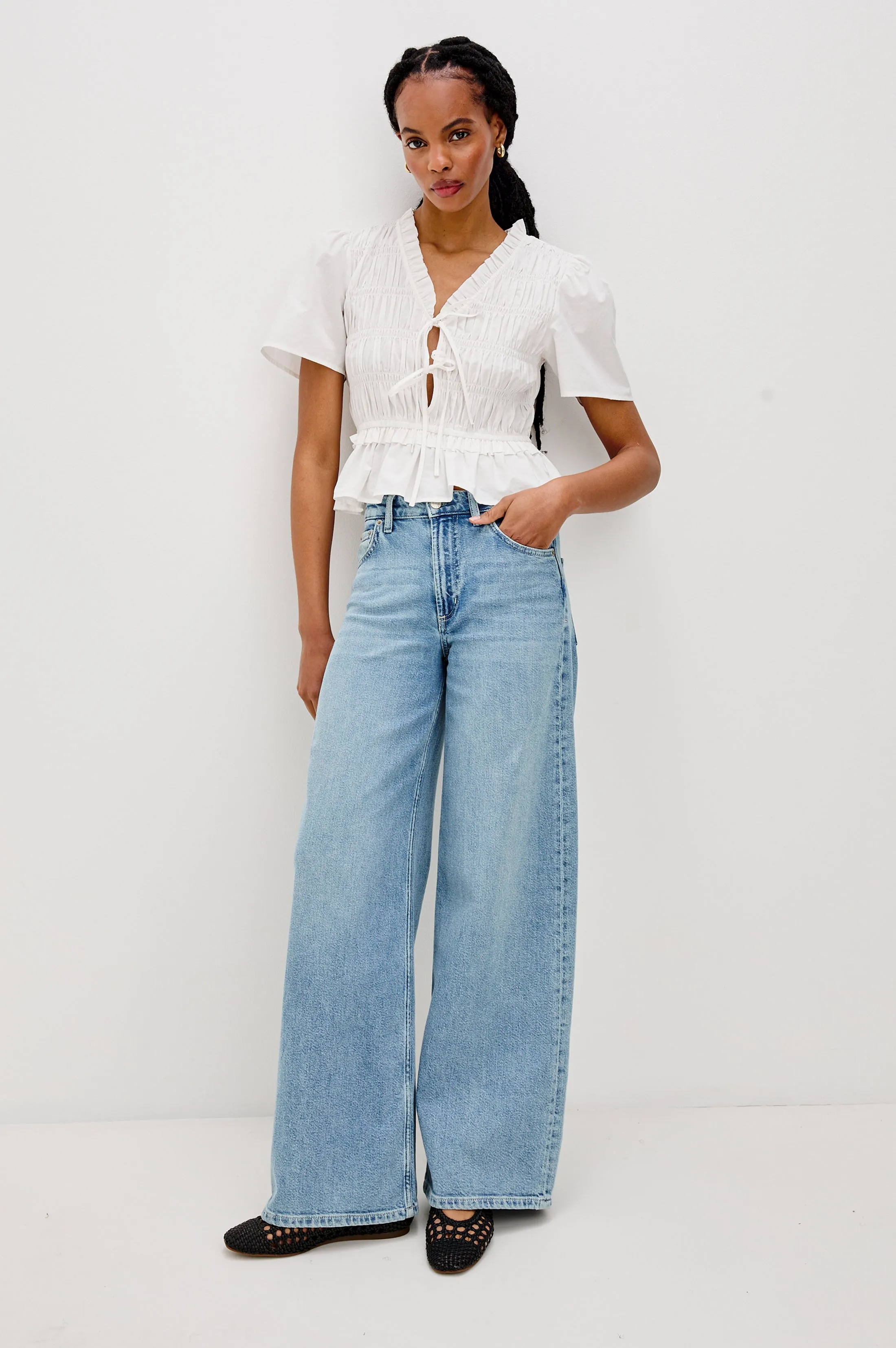 PORTIA TOP - WHITE Rails