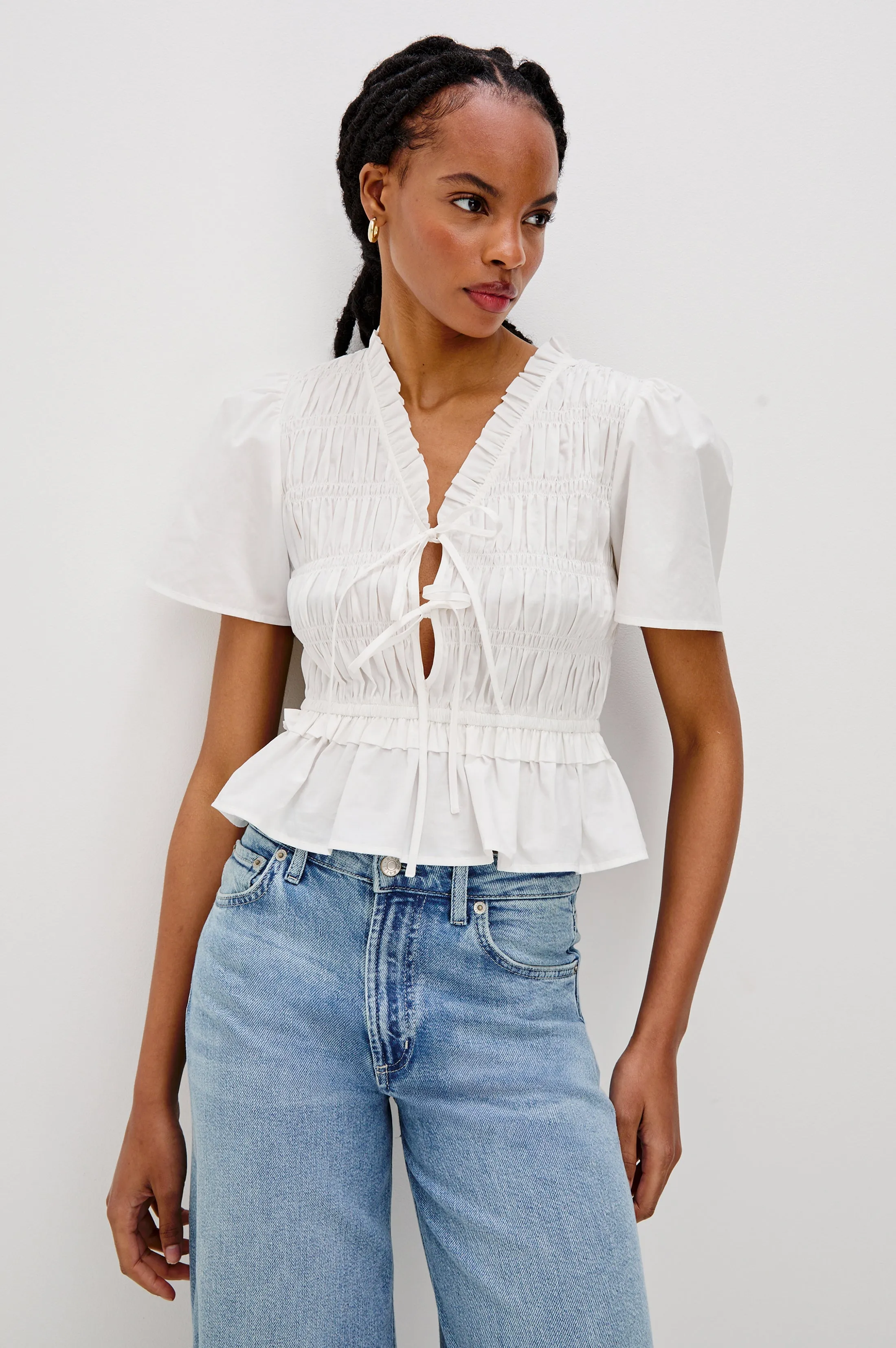 PORTIA TOP - WHITE Rails