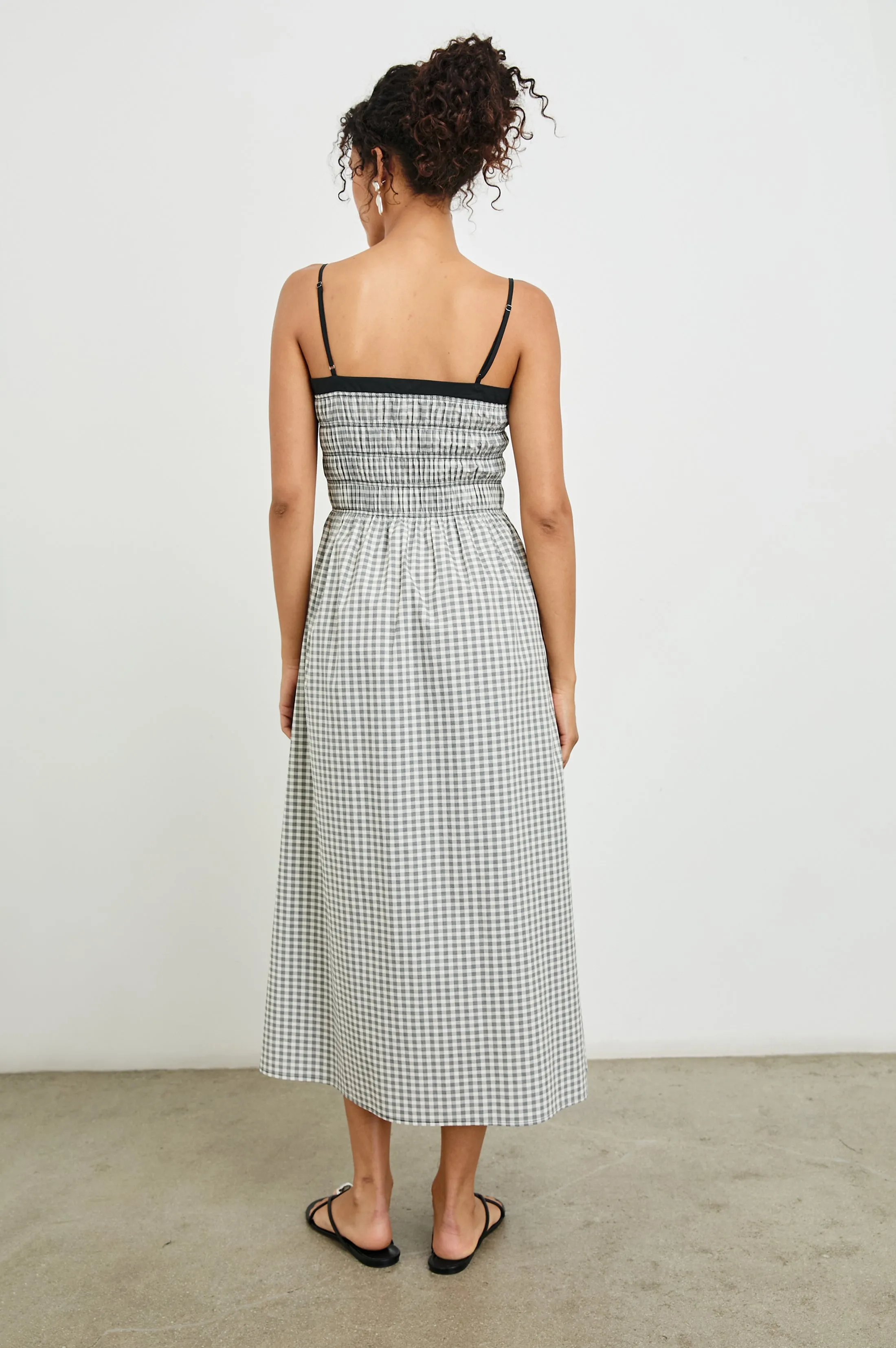 PRIMROSE DRESS - IVORY JET GINGHAM Rails