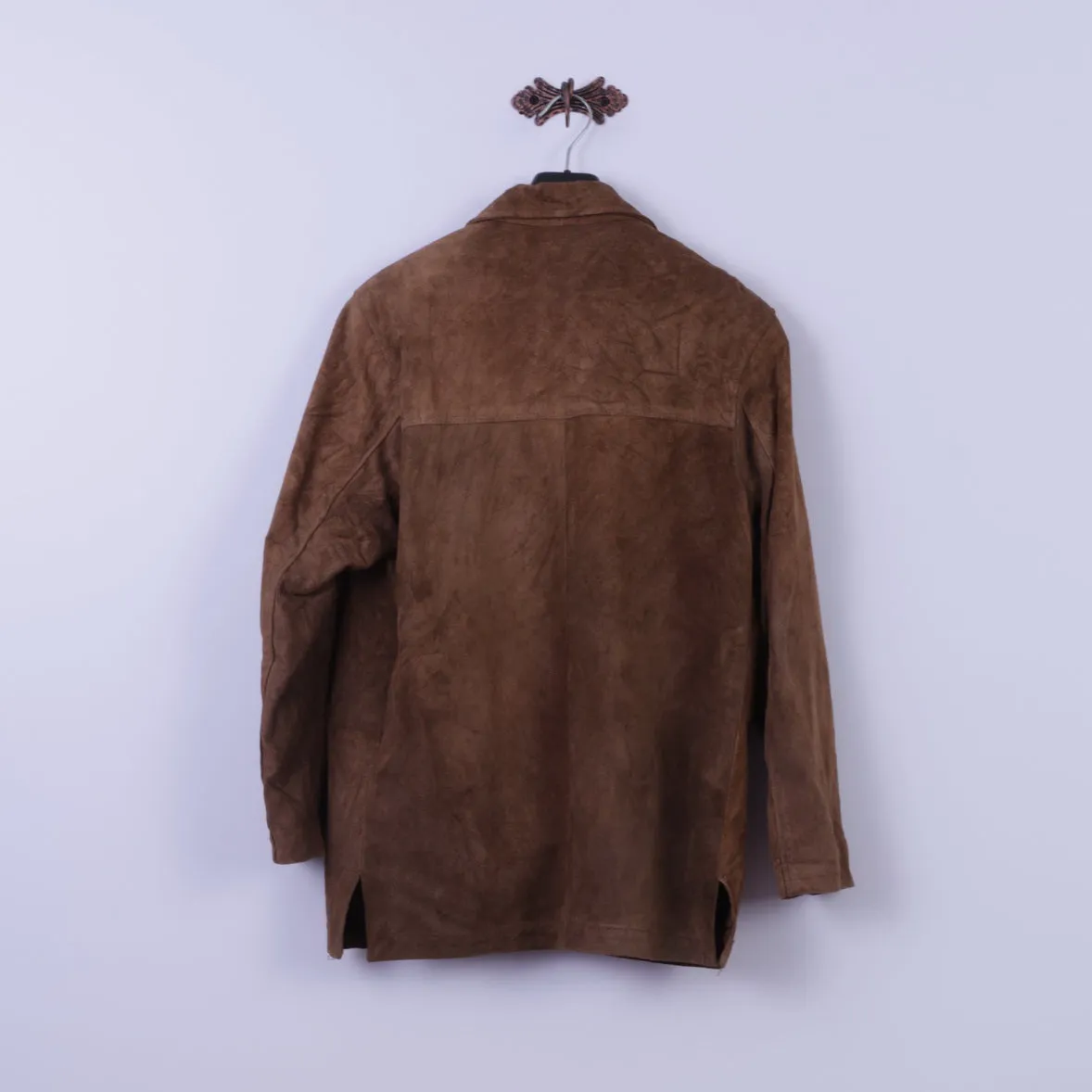 Privilegi Womens 48 XL Jacket Brown Vintage Leather Suede Designed in Italy Jacket