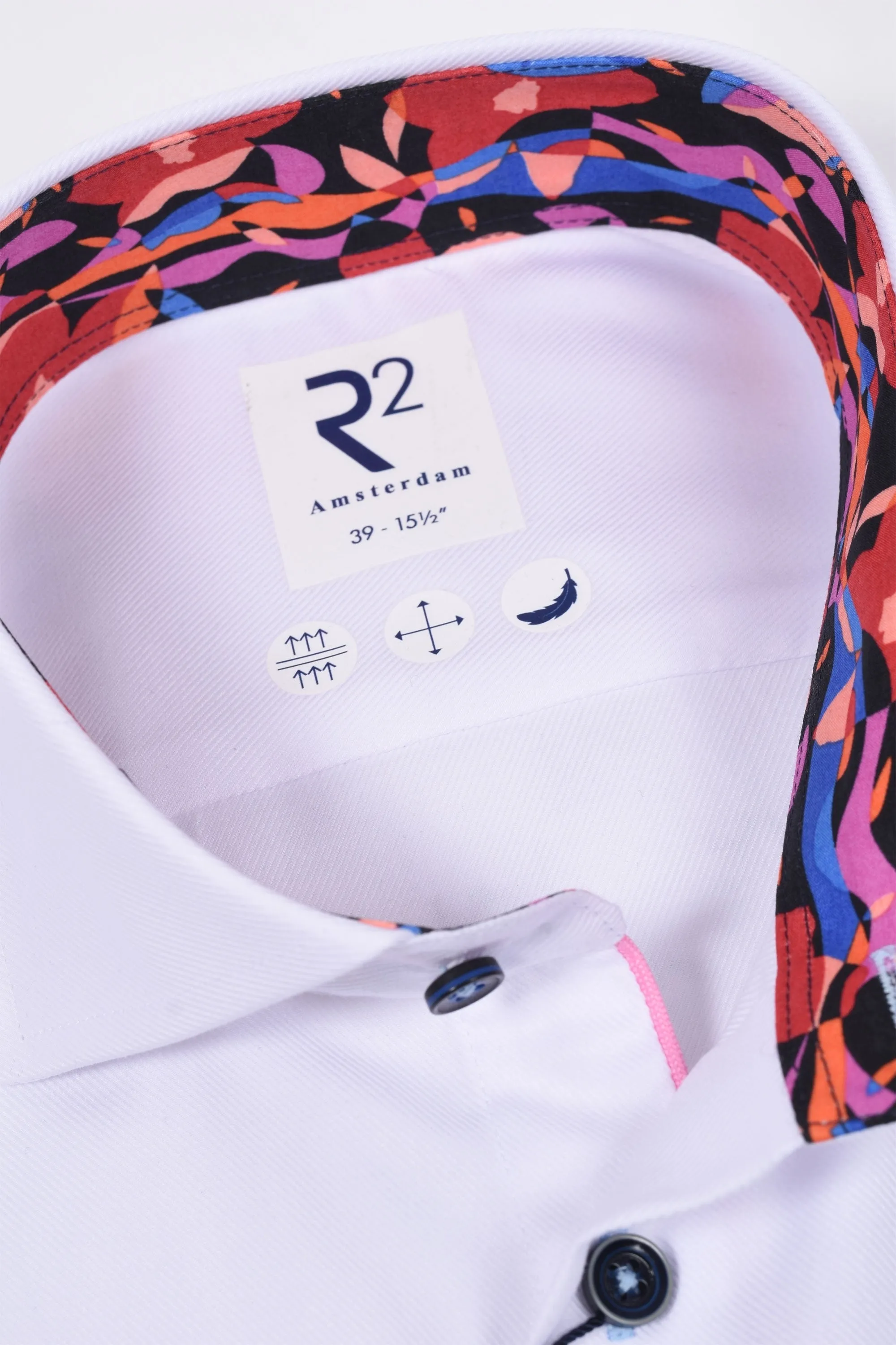 R2 Twill Pattern Shirt White