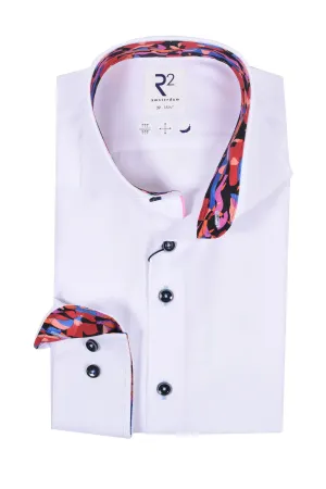 R2 Twill Pattern Shirt White
