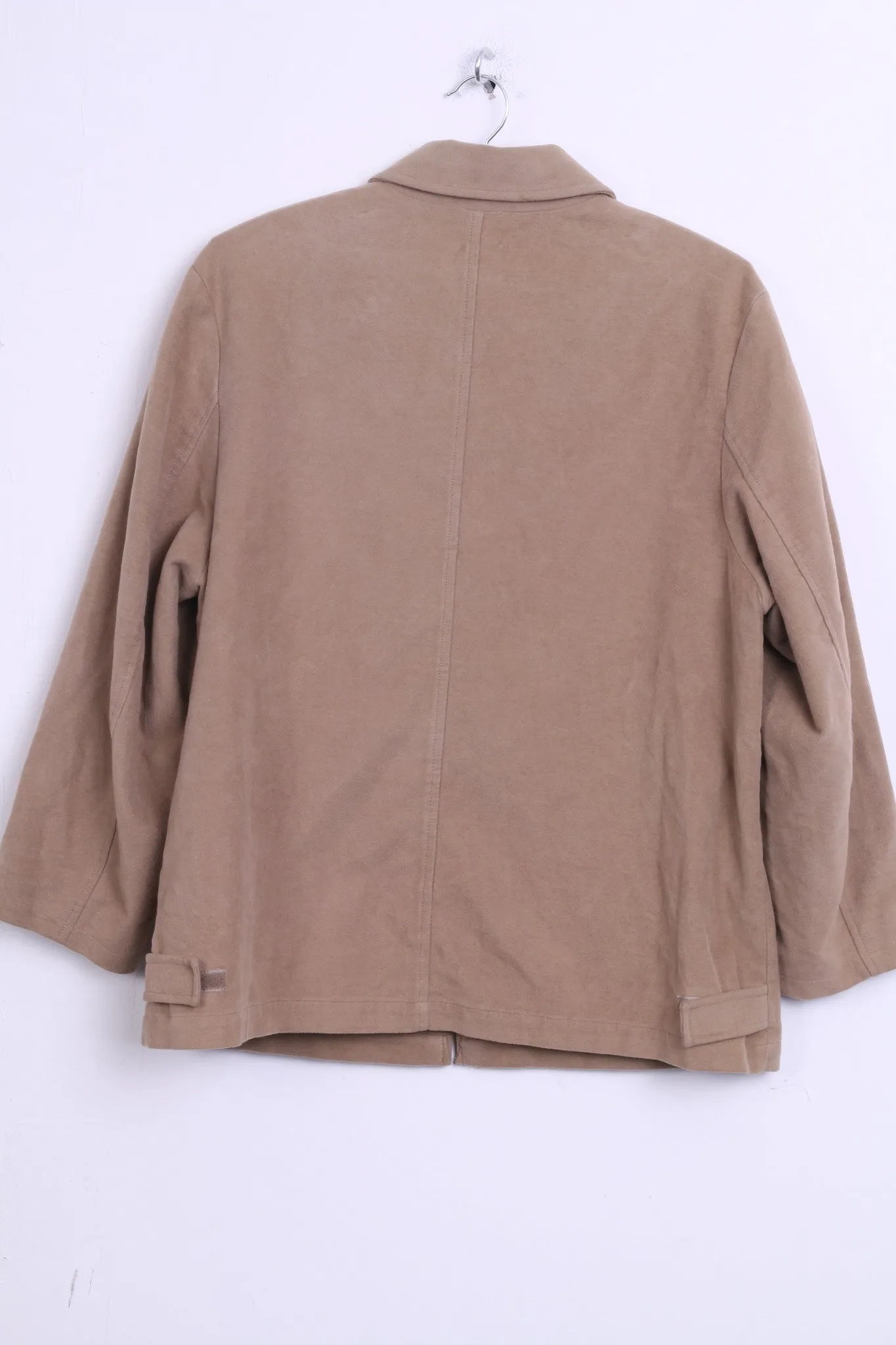 Racing Green Womens 16 XL Jacket Beige Cotton Top