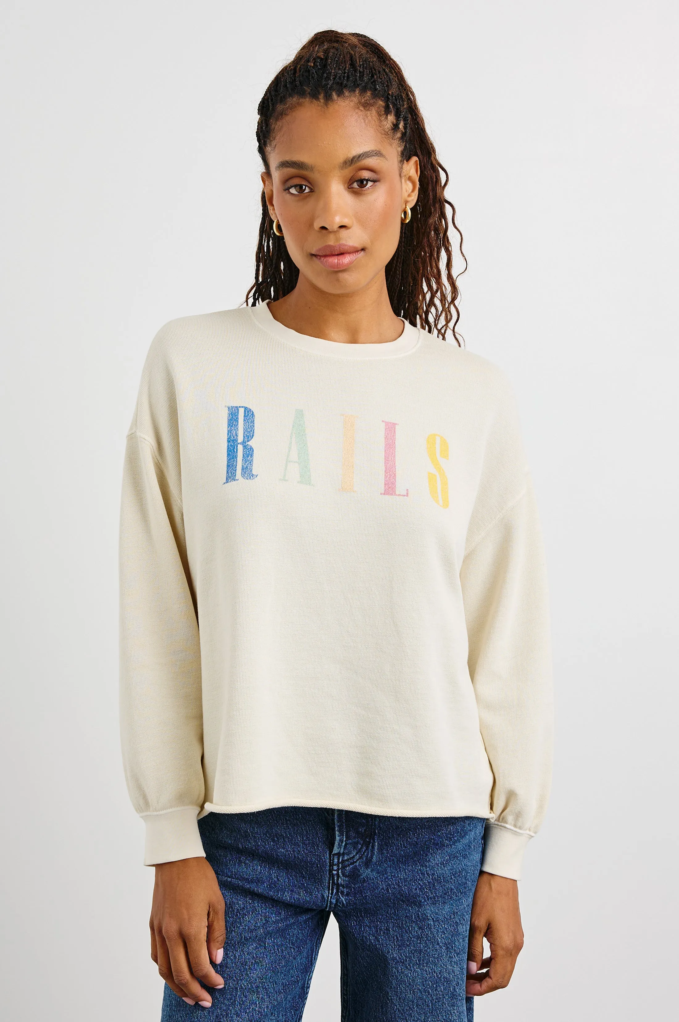 RAILS SIGNATURE SWEATSHIRT - IVORY Rails