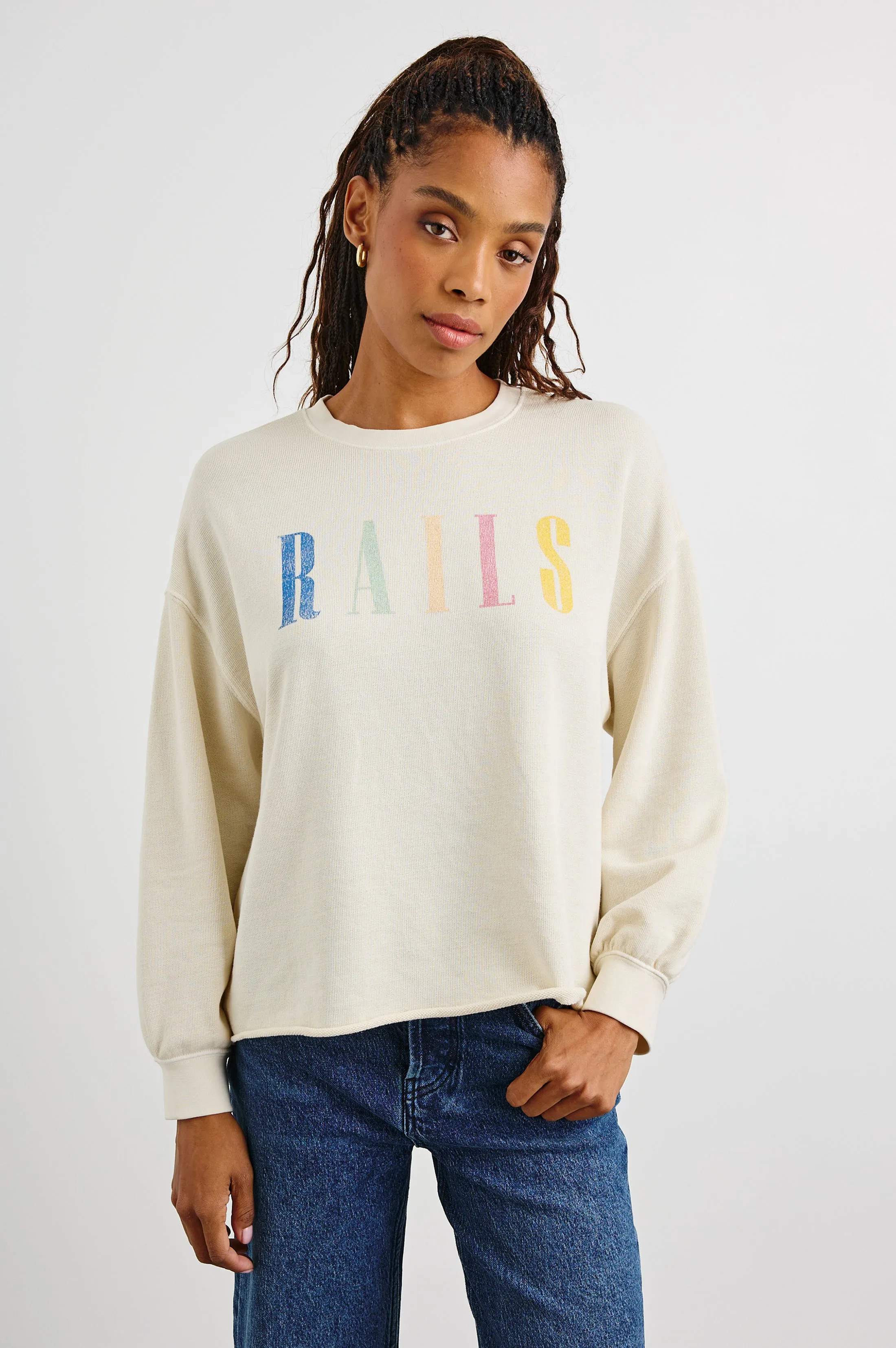 RAILS SIGNATURE SWEATSHIRT - IVORY Rails