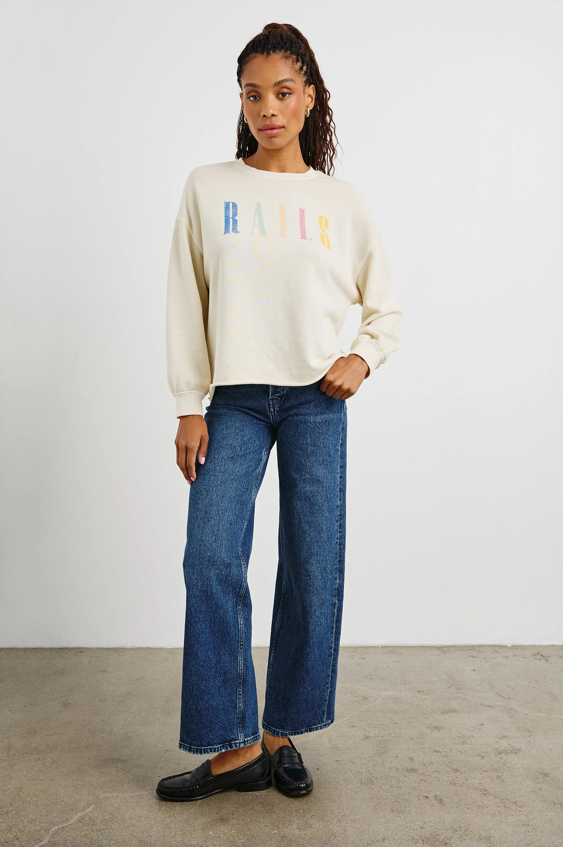 RAILS SIGNATURE SWEATSHIRT - IVORY Rails