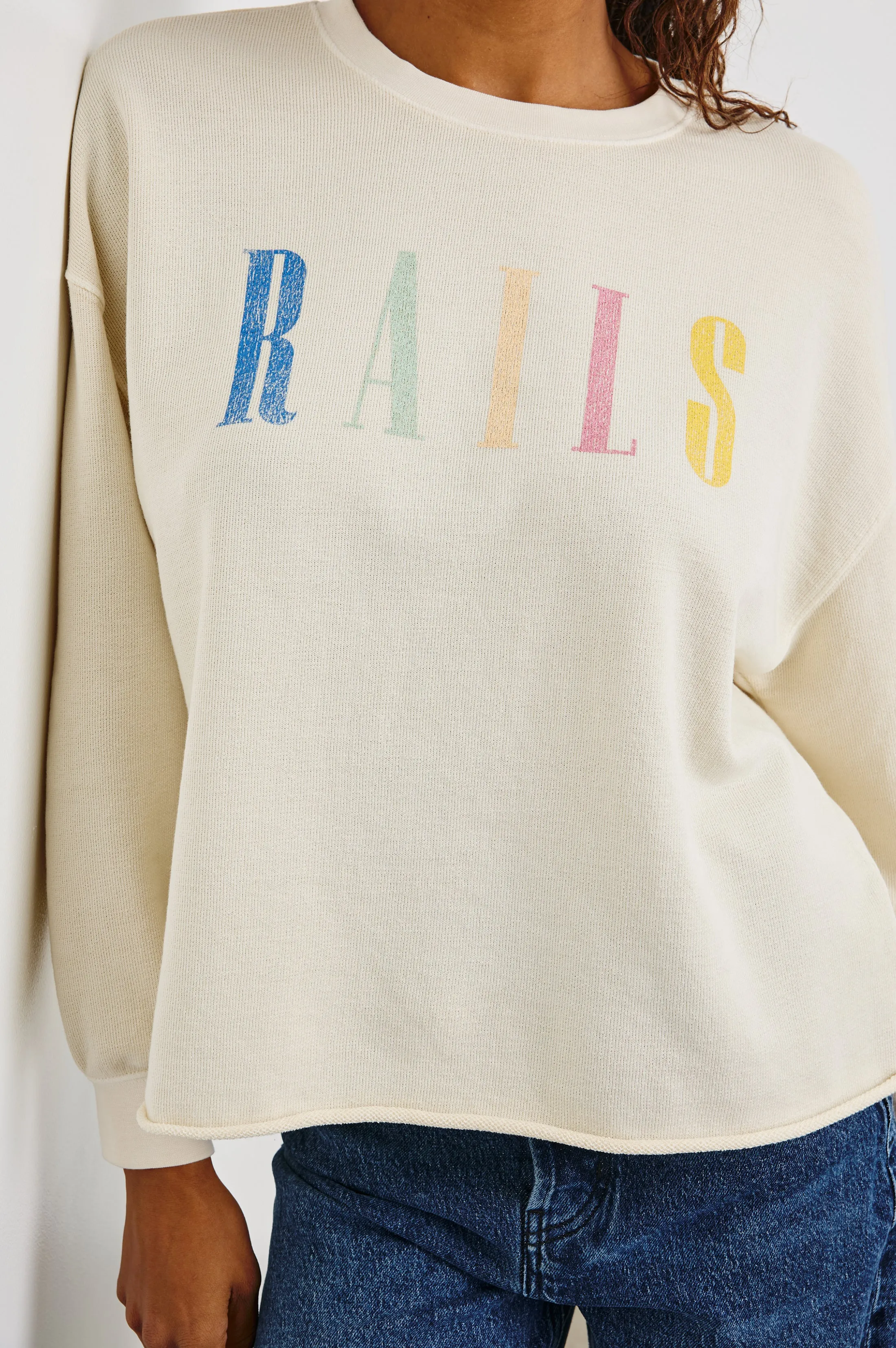 RAILS SIGNATURE SWEATSHIRT - IVORY Rails
