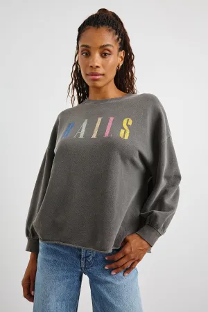 RAILS SIGNATURE SWEATSHIRT - VINTAGE BLACK Rails