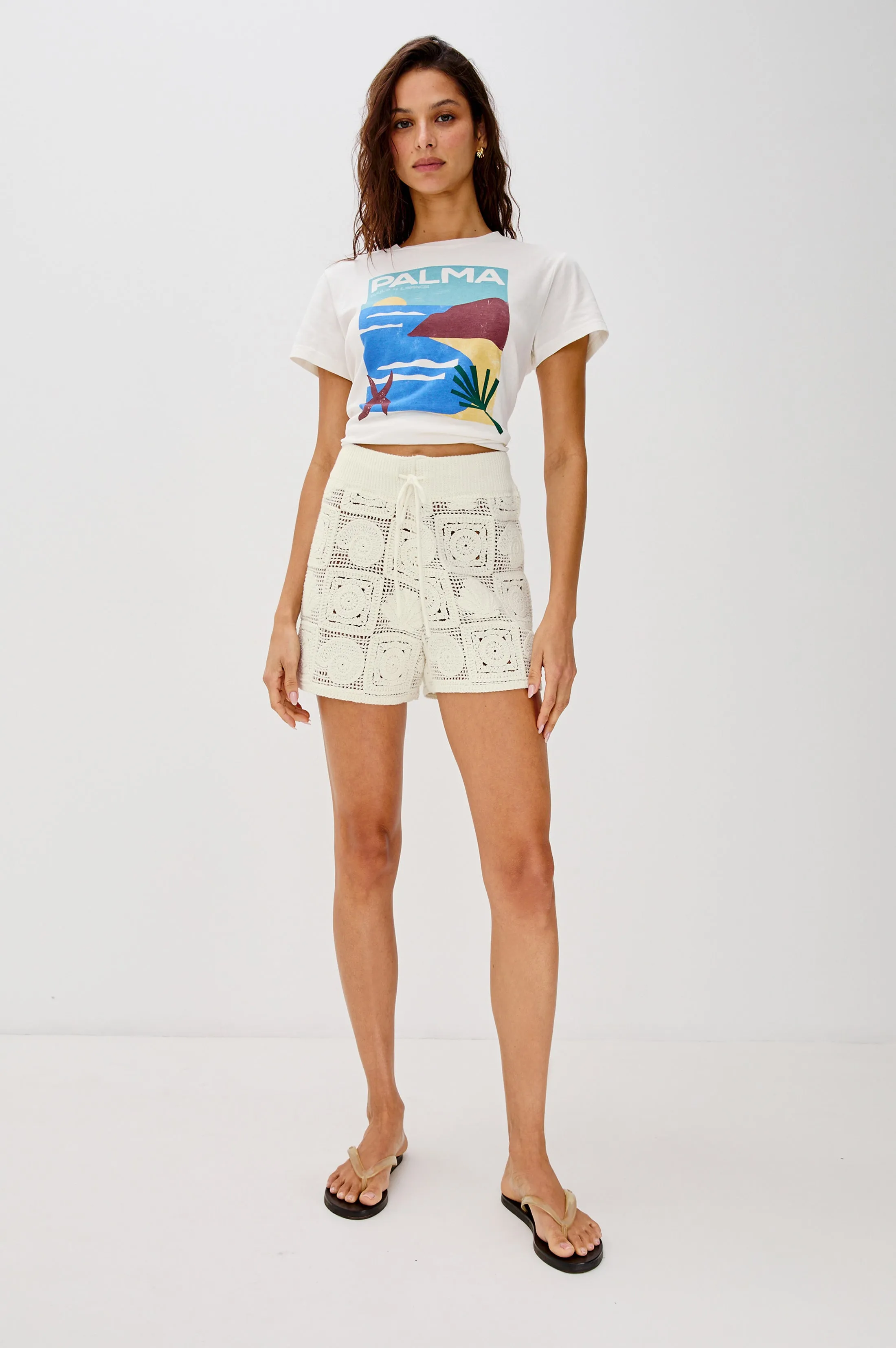 RAILS X LSPACE CATALINA SHORT - WHITE SEA SHELL CROCHET Rails
