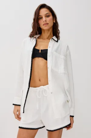 RAILS X LSPACE IDANIA SHIRT - BLACK BLANKET STITCH Rails