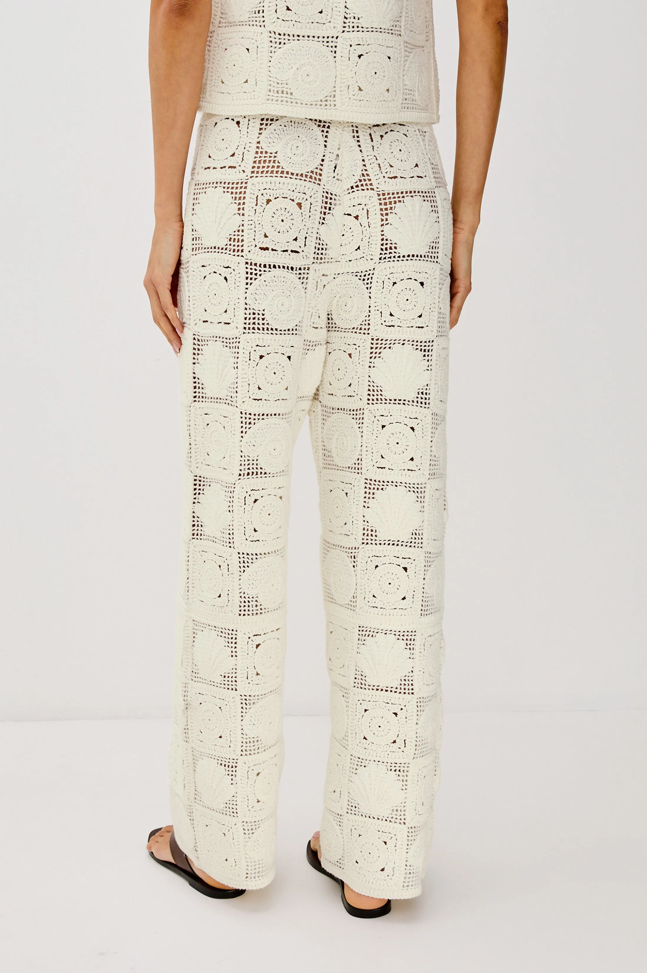 RAILS X LSPACE MAJA PANT - WHITE SEA SHELL CROCHET Rails