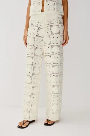 RAILS X LSPACE MAJA PANT - WHITE SEA SHELL CROCHET Rails